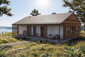 Projekt domu Jutrzenka XL - murowany - parterowy dom o powierzchni 90,23 m², dach dwuspadowy - ujęcie 4
