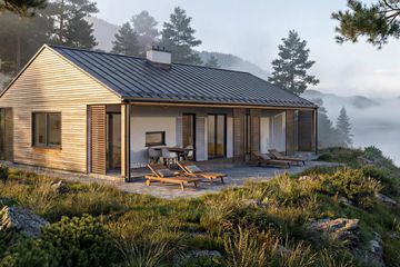 Projekt domu Jutrzenka XL - parterowy dom o powierzchni 91,28 m², dach dwuspadowy - ujęcie 8