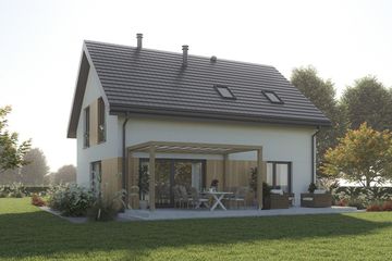 Projekt domu D460 - parterowy z poddaszem dom o powierzchni 118,22 m², dach dwuspadowy - ujęcie 3