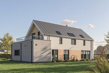 Projekt domu D459 - parterowy z poddaszem dom o powierzchni 148,65 m², dach dwuspadowy - ujęcie 3