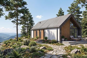 Projekt domu Jupiter XL - murowany - parterowy dom o powierzchni 90,23 m², dach dwuspadowy - ujęcie 2