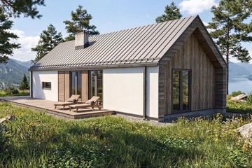Projekt domu Jupiter XL - murowany - parterowy dom o powierzchni 90,23 m², dach dwuspadowy - ujęcie 4