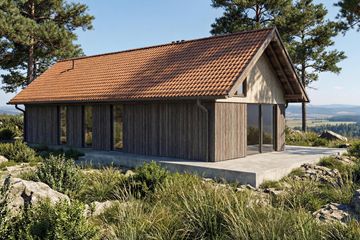 Projekt domu Kameralny XL - parterowy dom o powierzchni 91,28 m², dach dwuspadowy - ujęcie 2