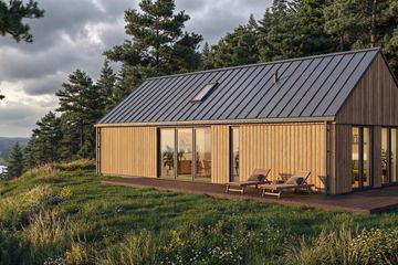 Projekt domu Chata 2 XL - murowany - parterowy dom o powierzchni 90,27 m², dach dwuspadowy - ujęcie 5