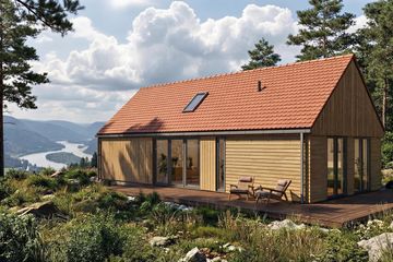 Projekt domu Chata 2 XL - parterowy dom o powierzchni 91,56 m², dach dwuspadowy - ujęcie 6