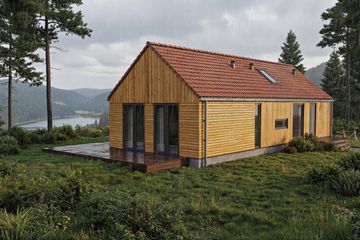 Projekt domu Chata 2 XL - parterowy dom o powierzchni 91,56 m², dach dwuspadowy - ujęcie 7