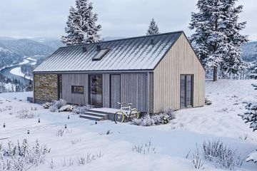 Projekt domu Chata 2 XL - parterowy dom o powierzchni 91,56 m², dach dwuspadowy - ujęcie 11