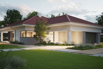 Projekt domu NewHouse 767 w1 red - parterowy dom o powierzchni 153,15 m², dach kopertowy - ujęcie 4
