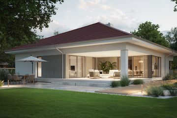 Projekt domu NewHouse 767 w1 red - parterowy dom o powierzchni 153,15 m², dach kopertowy - ujęcie 8