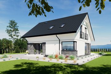 Projekt domu N50-BG - parterowy z poddaszem dom o powierzchni 119,04 m², dach dwuspadowy - ujęcie 4