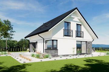 Projekt domu N50-BG - parterowy z poddaszem dom o powierzchni 119,04 m², dach dwuspadowy - ujęcie 5