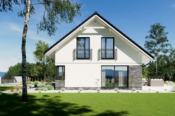 Projekt domu N50-BG - parterowy z poddaszem dom o powierzchni 119,04 m², dach dwuspadowy - ujęcie 6