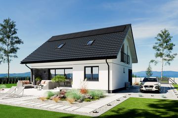 Projekt domu N50-BG - parterowy z poddaszem dom o powierzchni 119,04 m², dach dwuspadowy - ujęcie 9