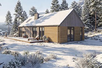 Projekt domu Chata XL - parterowy dom o powierzchni 91,28 m², dach dwuspadowy - ujęcie 8