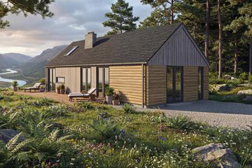 Projekt domu Chata XL - murowany - parterowy dom o powierzchni 90,21 m², dach dwuspadowy - ujęcie 3
