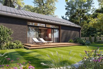 Projekt domu Mati 2 - parterowy dom o powierzchni 128,04 m², dach dwuspadowy - ujęcie 3