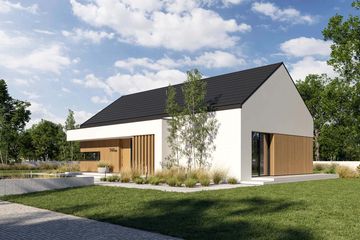 Projekt domu HomeKoncept 144 wariant 02 - parterowy dom o powierzchni 107,14 m², dach dwuspadowy - ujęcie 8