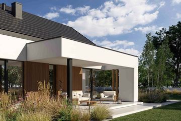 Projekt domu HomeKoncept 144 wariant 02 - parterowy dom o powierzchni 107,14 m², dach dwuspadowy - ujęcie 10