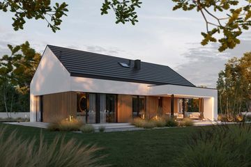 Projekt domu HomeKoncept 144 wariant 02 - parterowy dom o powierzchni 107,14 m², dach dwuspadowy - ujęcie 13