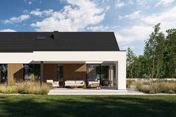 Projekt domu HomeKoncept 144 wariant 02 - parterowy dom o powierzchni 107,14 m², dach dwuspadowy - ujęcie 15