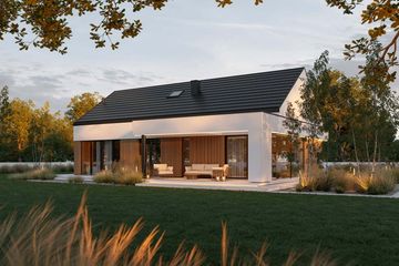 Projekt domu HomeKoncept 144 wariant 02 - parterowy dom o powierzchni 107,14 m², dach dwuspadowy - ujęcie 17