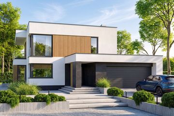 Projekt domu Perfetto 2 modern - z pełnym piętrem dom o powierzchni 158,67 m², dach płaski - ujęcie 3