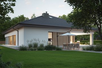 Projekt domu NewHouse 767 - parterowy dom o powierzchni 139,12 m², dach namiotowy - ujęcie 17