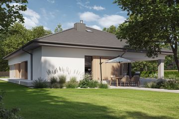 Projekt domu NewHouse 767 - parterowy dom o powierzchni 139,12 m², dach namiotowy - ujęcie 18