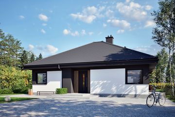 Projekt domu Flo IV - parterowy dom o powierzchni 102,60 m², dach kopertowy - ujęcie 4