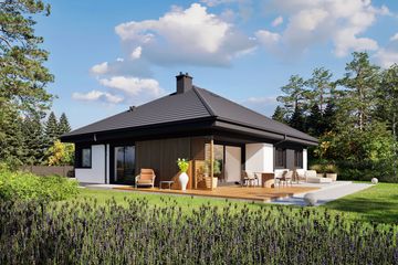 Projekt domu Flo IV - parterowy dom o powierzchni 102,60 m², dach kopertowy - ujęcie 7