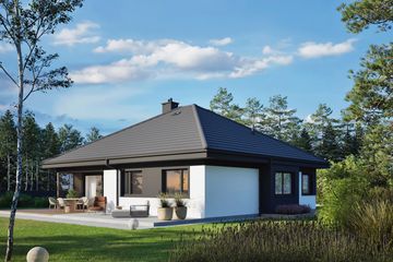 Projekt domu Flo IV - parterowy dom o powierzchni 102,60 m², dach kopertowy - ujęcie 8