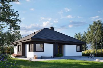 Projekt domu Flo IV - parterowy dom o powierzchni 102,60 m², dach kopertowy - ujęcie 9