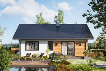 Projekt domu Antek Bo (1978) - parterowy dom o powierzchni 73,50 m², dach dwuspadowy - ujęcie 5