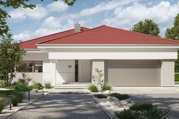 Projekt domu NewHouse 767 red - parterowy dom o powierzchni 139,12 m², dach namiotowy - ujęcie 3