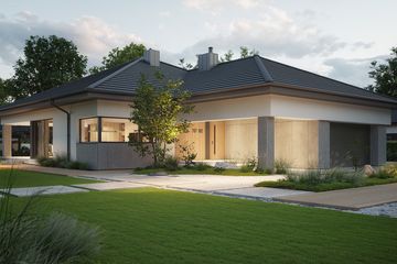 Projekt domu NewHouse 767 w2 - parterowy dom o powierzchni 153,79 m², dach namiotowy - ujęcie 9