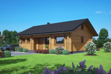 Projekt domu Antonowo dw 3 - parterowy dom o powierzchni 66,73 m², dach dwuspadowy - ujęcie 2