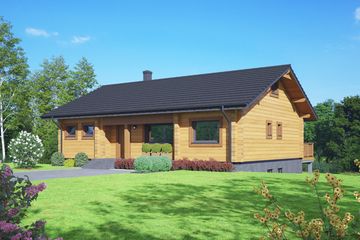 Projekt domu Antonowo dw 9 - parterowy dom o powierzchni 90,23 m², dach dwuspadowy - ujęcie frontu