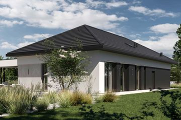 Projekt domu HomeKoncept 138 wariant 01 - parterowy dom o powierzchni 138,17 m², dach kopertowy - ujęcie 18