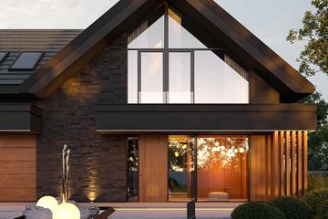 Projekt domu HomeKoncept 166 G2 wariant 02 - parterowy z poddaszem dom o powierzchni 168,92 m², dach dwuspadowy - ujęcie 2