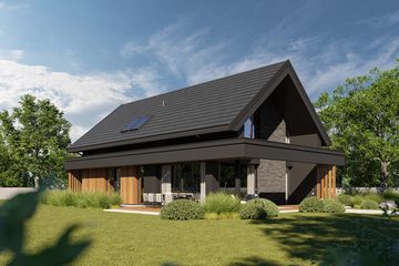 Projekt domu HomeKoncept 166 G2 wariant 02 - parterowy z poddaszem dom o powierzchni 168,92 m², dach dwuspadowy - ujęcie 13