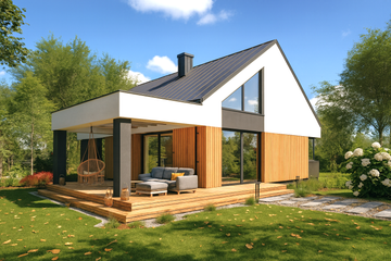 Projekt domu APS 407 ECO - parterowy dom o powierzchni 119,80 m², dach dwuspadowy - ujęcie 3