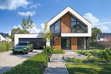 Projekt domu Amber 5 - parterowy z poddaszem dom o powierzchni 144,73 m², dach dwuspadowy - ujęcie 3