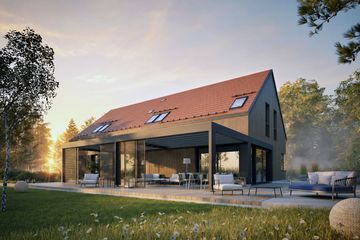 Projekt domu Nikolas III G2 (wersja B) energo plus - parterowy z poddaszem dom o powierzchni 189,23 m², dach dwuspadowy - ujęcie 6