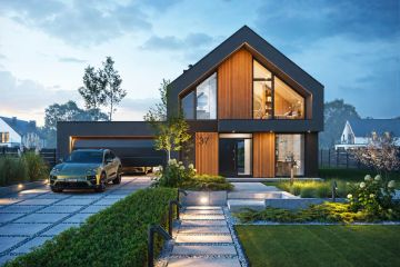 Projekt domu Amber 5 b - parterowy z poddaszem dom o powierzchni 140,95 m², dach dwuspadowy - ujęcie 3