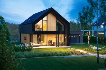 Projekt domu Amber 5 b - parterowy z poddaszem dom o powierzchni 140,95 m², dach dwuspadowy - ujęcie 4