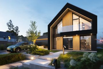 Projekt domu Amber 5 b - parterowy z poddaszem dom o powierzchni 140,95 m², dach dwuspadowy - ujęcie 7