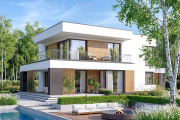 Projekt domu Perfetto 3 modern - z pełnym piętrem dom o powierzchni 139,83 m², dach płaski - ujęcie 3