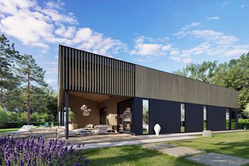Projekt domu D21-18C G2 - parterowy dom o powierzchni 203,62 m², dach płaski - ujęcie 2