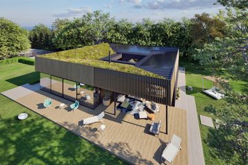 Projekt domu D21-18C G2 - parterowy dom o powierzchni 203,62 m², dach płaski - ujęcie 3