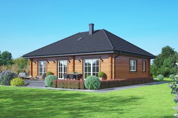 Projekt domu Piaseczno 4 dw - parterowy dom o powierzchni 89,14 m², dach kopertowy - ujęcie 2